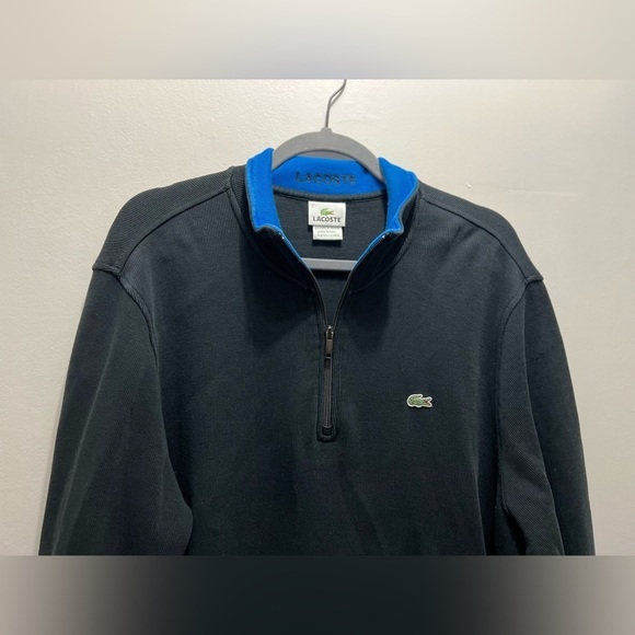 Lacoste 1/4 Quarter Zip Pocket Pullover Sweater Size 2X (7) - Picture 4 of 8